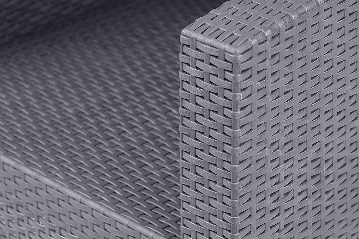 Диван двухместный ARIZONA антрацит подушки серые