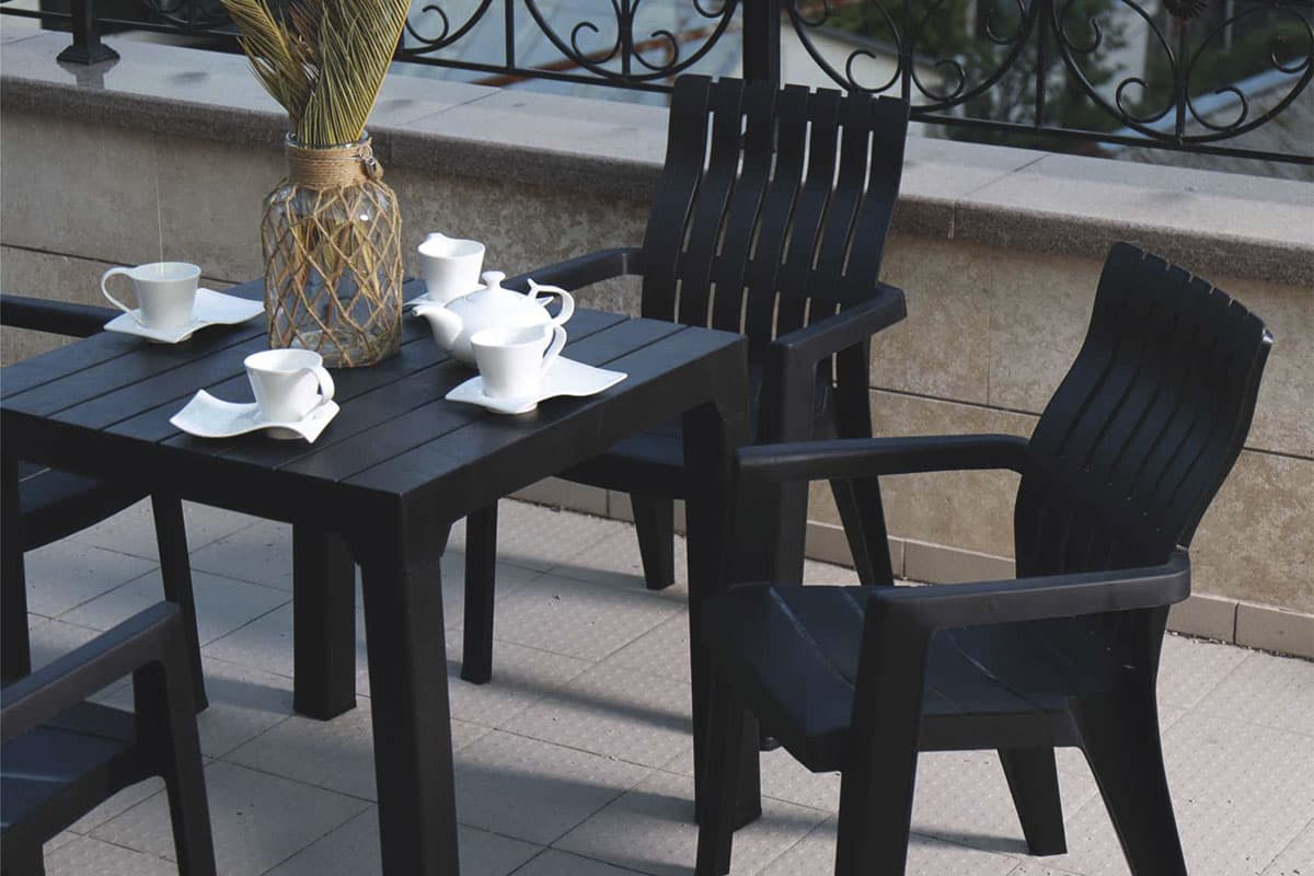 Комплект мебели b:rattan Boston Set антрацит