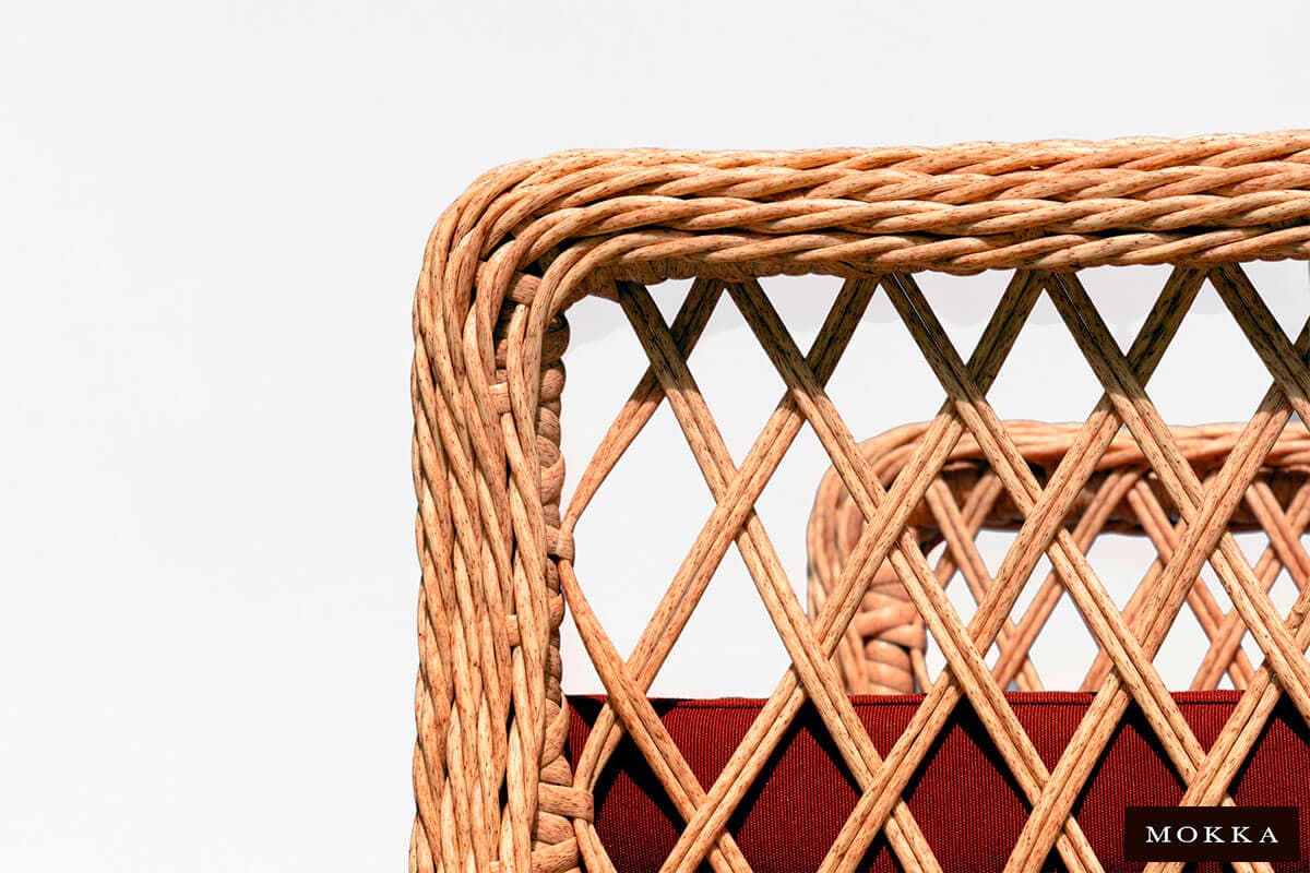 Комплект мебели MOKKA VILLA ROSA (стол обеденный квадратный, 4 кресла 