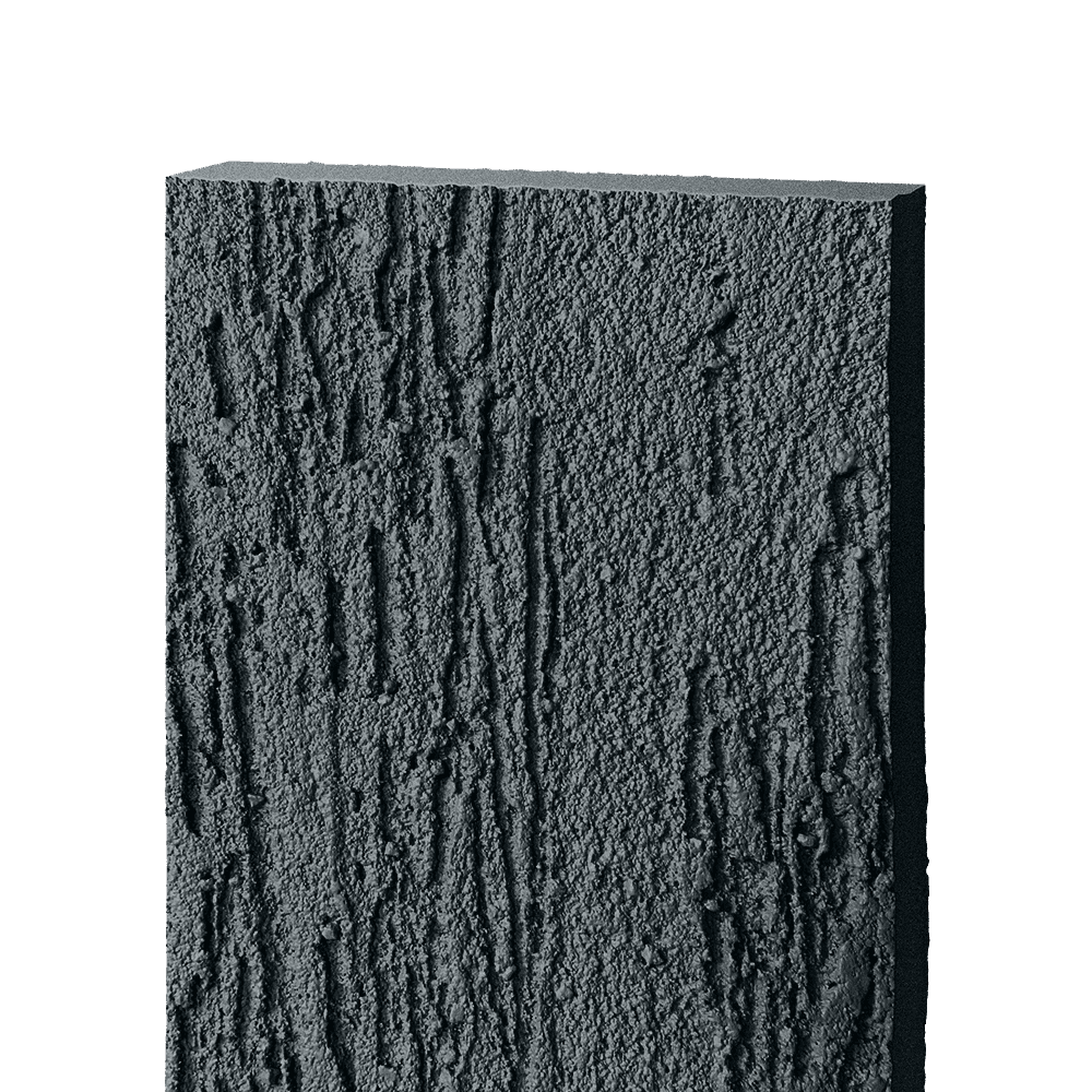 Фиброцементный сайдинг БЭТЕКО Короед, цвет Антрацитово-серый (1200х1500х8 мм)